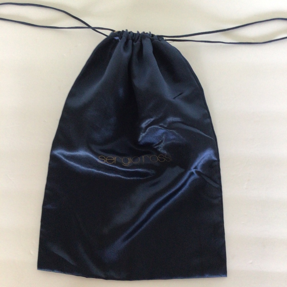 SERGIO ROSSI BLUE SATIN DUSTBAG - Picture 2 of 7